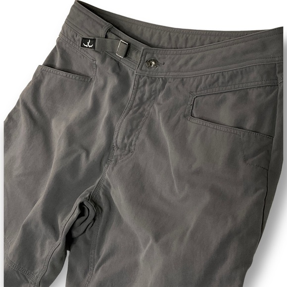 Prana Breathe Pants Sz L Hiking Adjustable Waist Cotton Gray Mens Outdoor - Picture 4 of 11